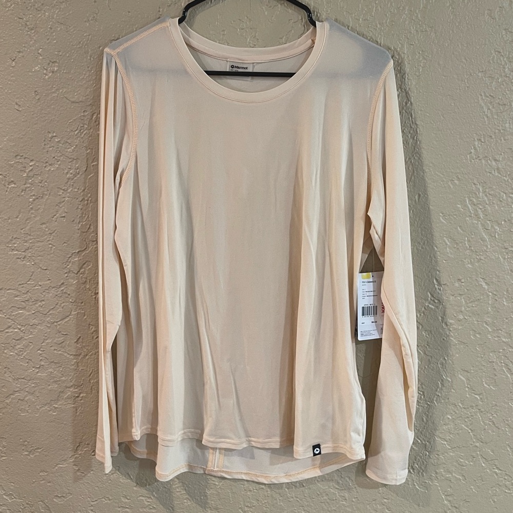 NEW Marmot Calavera Shirt, Size Large, Light Cream Color